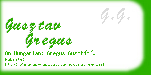 gusztav gregus business card